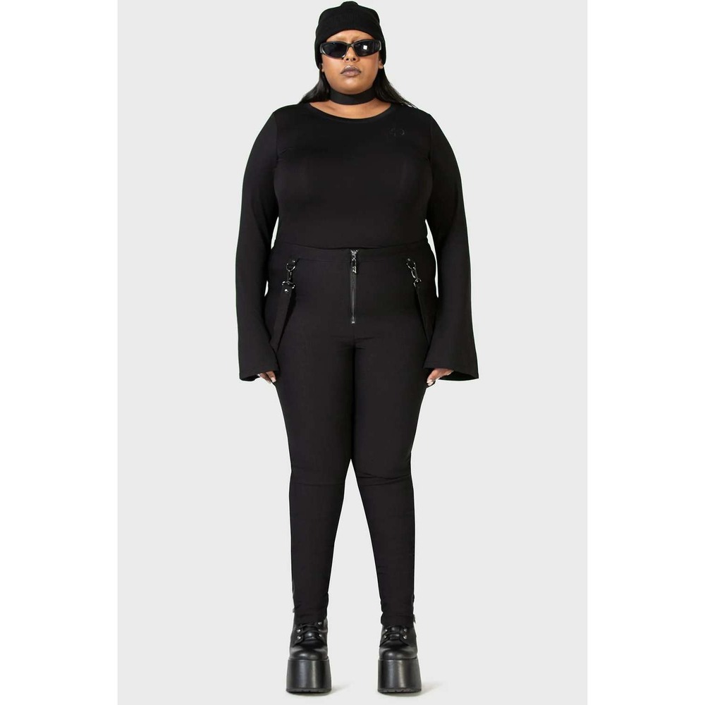 Killstar strange vanity trousers  black strappy goth alternative